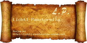 Lichtl Pasztorella névjegykártya