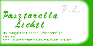 pasztorella lichtl business card